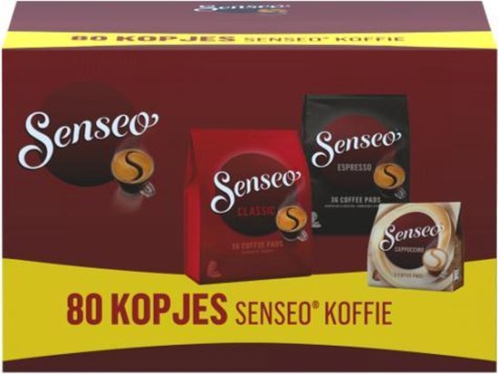 Senseo Koffiepads Variatiepakket - 80 Pads - 3 Smaakvarianten