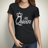 His Queen Tshirt | Zwart | Medium