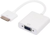 VGA connector voor iPad 2 3, iPhone 4 S - VGA adapter - aansluiting voor beamer, HD tv- wit - DisQounts