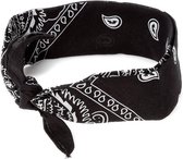 Paisley bandana zwart - 100% katoen - Accessoire - Carnaval