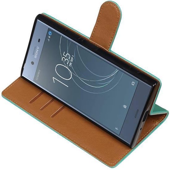 Étui Business en cuir PU pour Xperia XZ1 vert