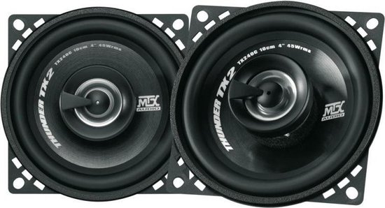 Speakers Set Of MTX TX440C Haut-parleurs Voiture Coaxiaux 2 Voies 10cm 60W RMS 4 Membrane Pulpe Célulose 3/4 Speakers With Good Bass