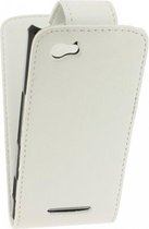 Xccess Leather Flip Case Sony Xperia M White