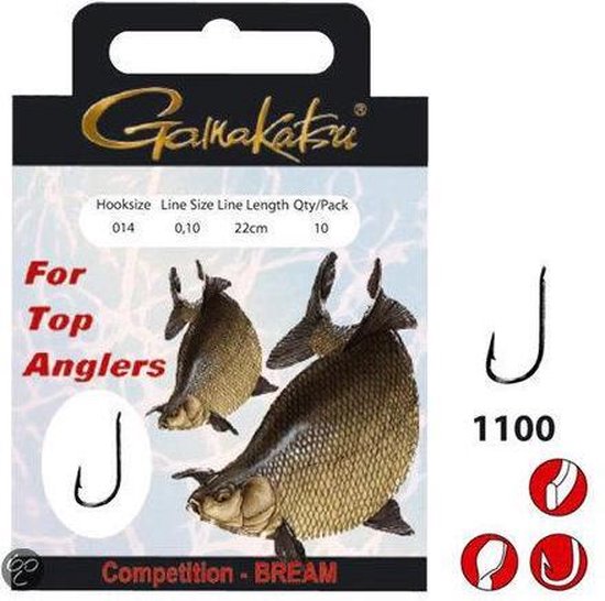 Gamakatsu Competition 1100B Brasem Onderlijnen H16 0.10mm 22cm van Gamakatsu — afbeelding 2
