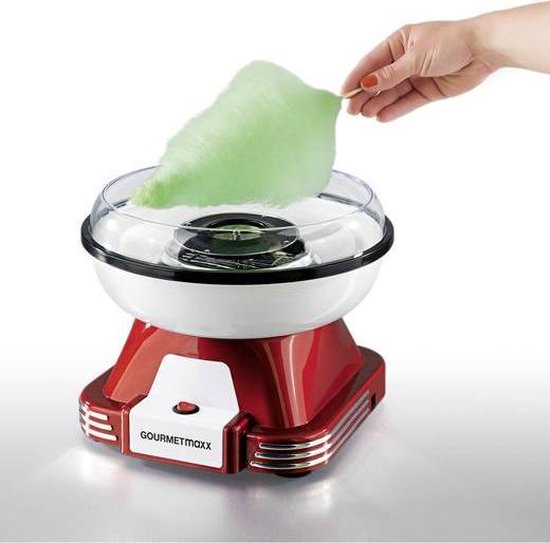 GOURMETmaxx Suikerspinmachine voor thuis - Het rode origineel met 10 stokjes & maatlepel in nostalgisch retro design - Suikerspin van de hoogste kwaliteit voor elke gelegenheid — afbeelding 5