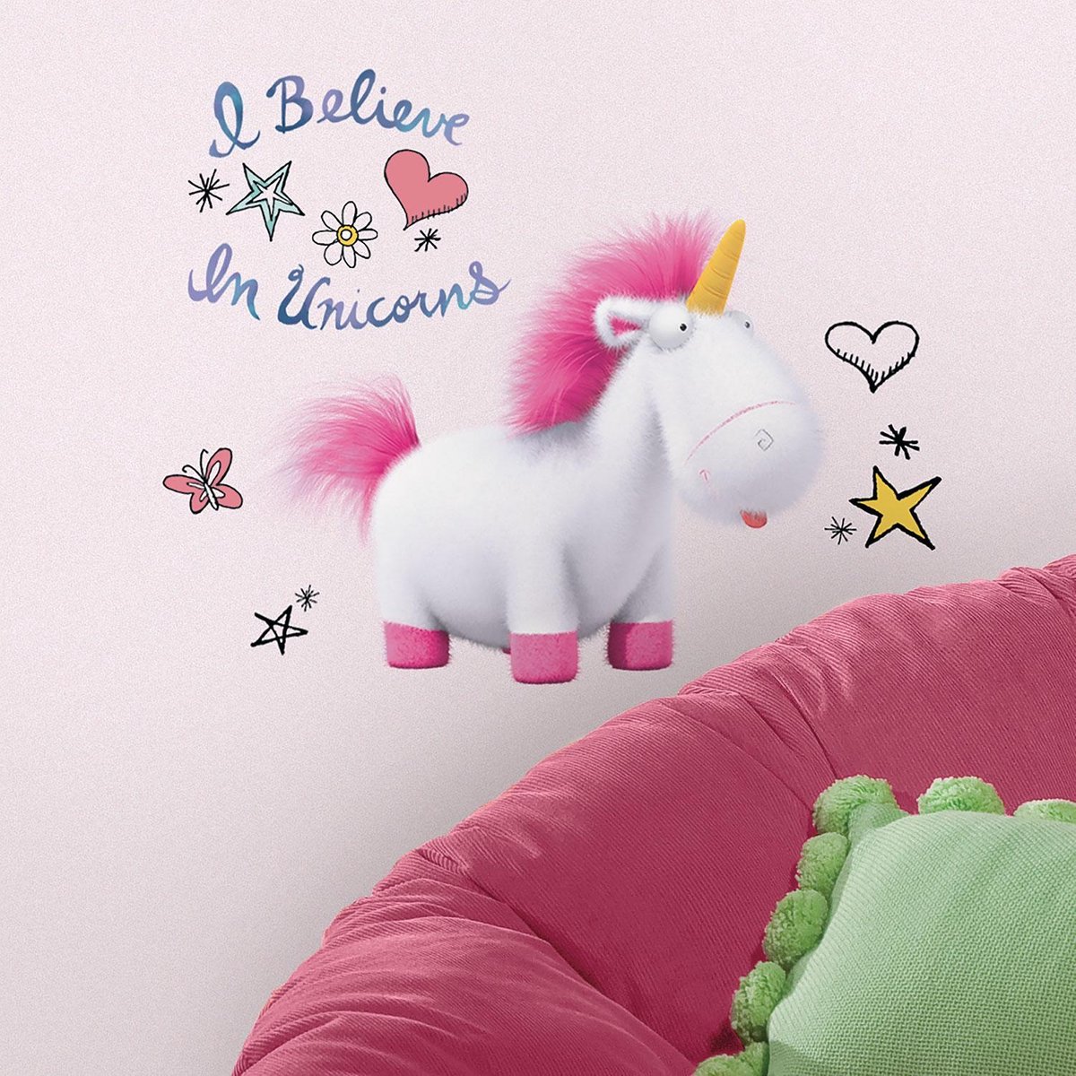 Muursticker Despicable Me 3 I Believe in Unicorns