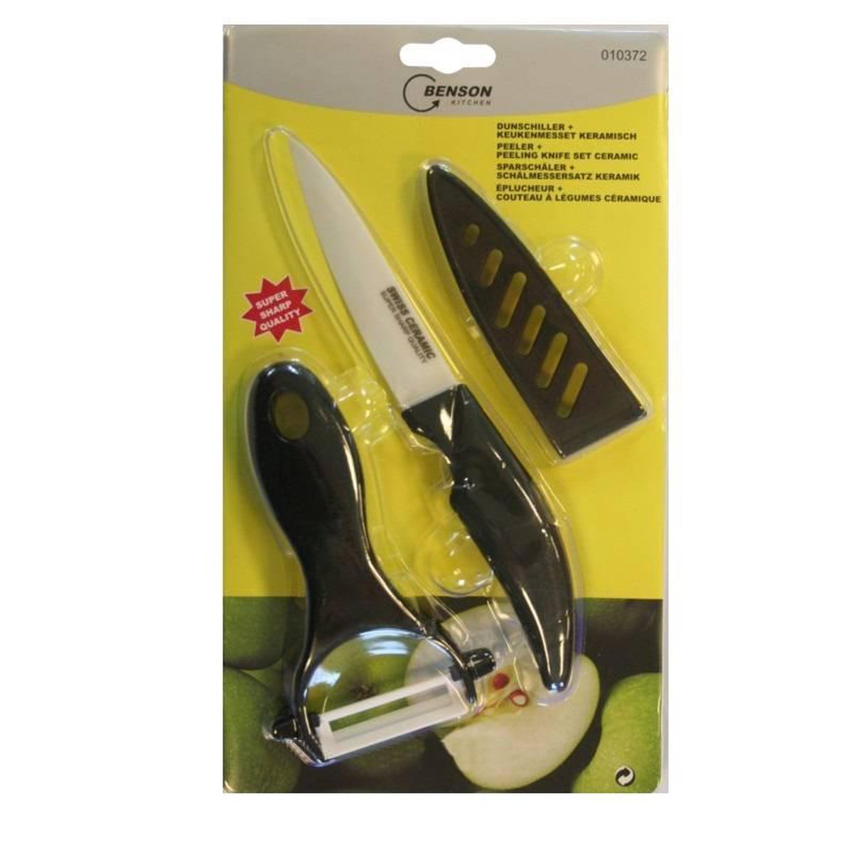 Éplucheur et couteau de cuisine en céramique noir | bol.com