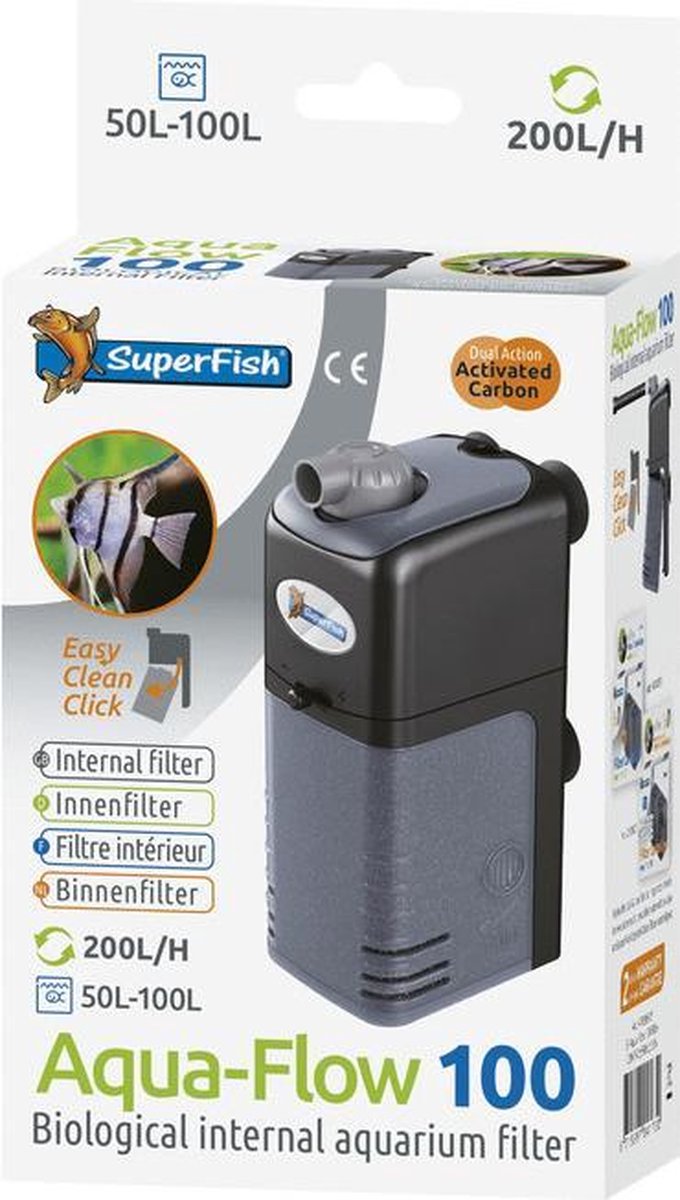 Gecomprimeerd Grijp Aap SuperFish AquaFlow Dual Action 100 - Aquariumfilter - 200 L/H | bol.com