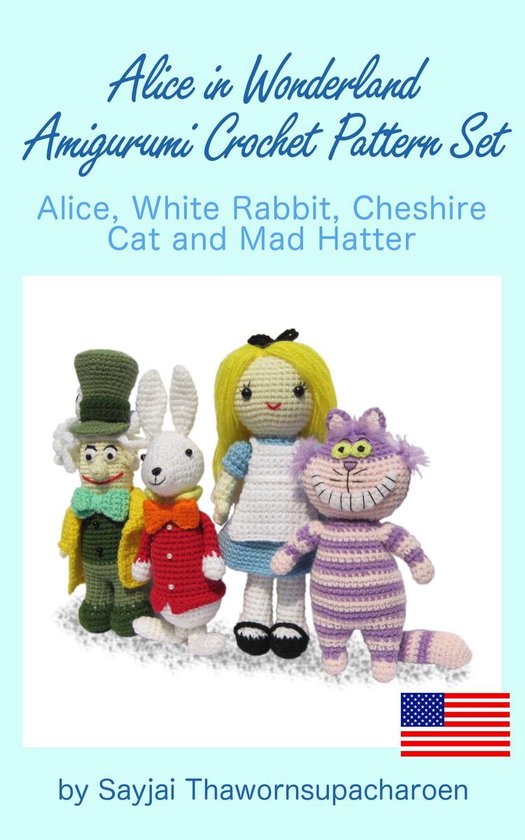 Alice in Wonderland Amigurumi Crochet Pattern Set - cover