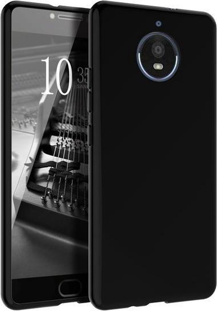 Zwart siliconen tpu case hoesje Geschikt voor Motorola Moto E4 Plus