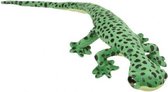 Pluche gekko groen met zwart 62 cm