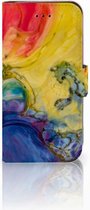 Hoesje iPhone 7/8 en iPhone SE 2020 Bookcase Watercolor Dark