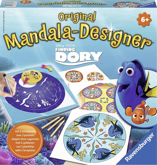 Ravensburger 29894 Junior Mandala Designer Cars 2 - Gioco Creativo Per Bambini, Con Dischi E Pennarello Ergonomico