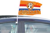 Holland Leeuw Autovlag - Vlaggen  - oranje - ONE