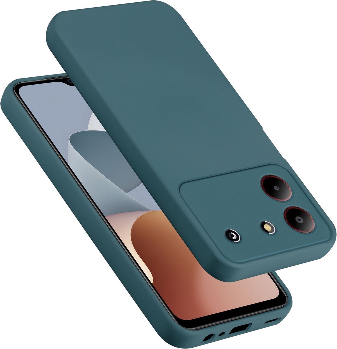 Cadorabo Hoesje geschikt voor ZTE Blade A54 in LIQUID GROEN - Beschermhoes gemaakt van flexibel TPU silicone Case Cover