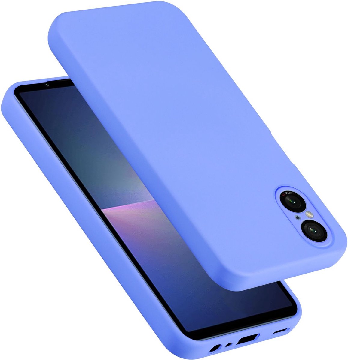 Cadorabo Hoesje geschikt voor Sony Xperia 5 V in LIQUID LICHT PAARS - Beschermhoes gemaakt van flexibel TPU silicone Case Cover