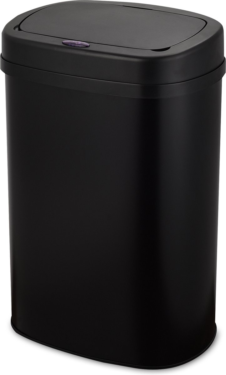 Goedkoopste Bayt Prullenbak - Prullenbak 60 Liter - Prullenbak met Sensor - Vuilnisbak - Afvalbak - Metaal - Zwart