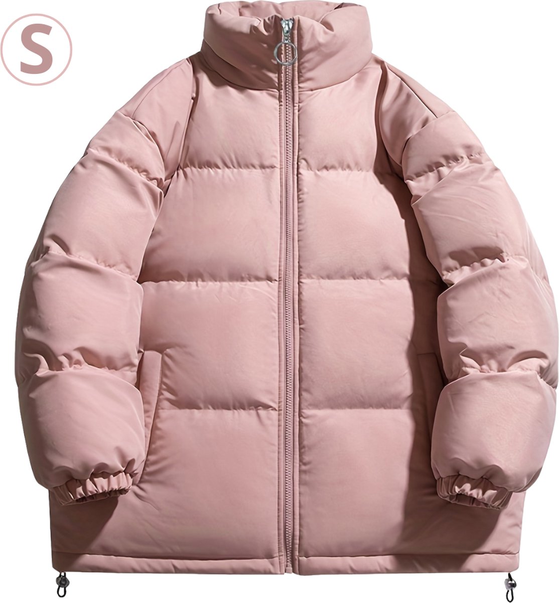 Nivard Winterjas Voor Dames Faux Fur Bontkraag Parka Jas Winter Volwassen Roze