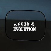 Autocollant pour pare-chocs - Evolution Saut à ski - 20x9.3 - Wit