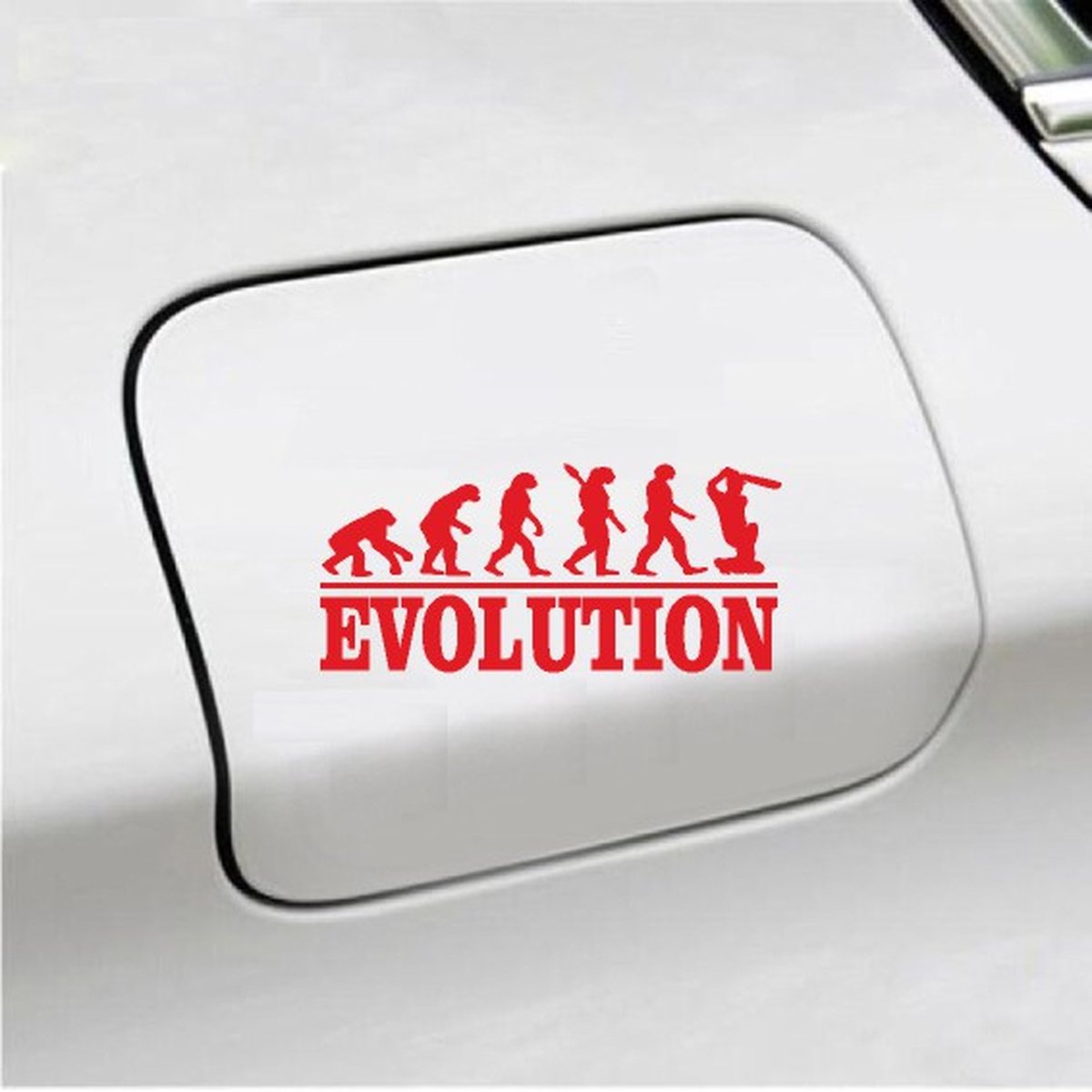 Bumpersticker - Evolution Cricket - 20x9.3 - Rood