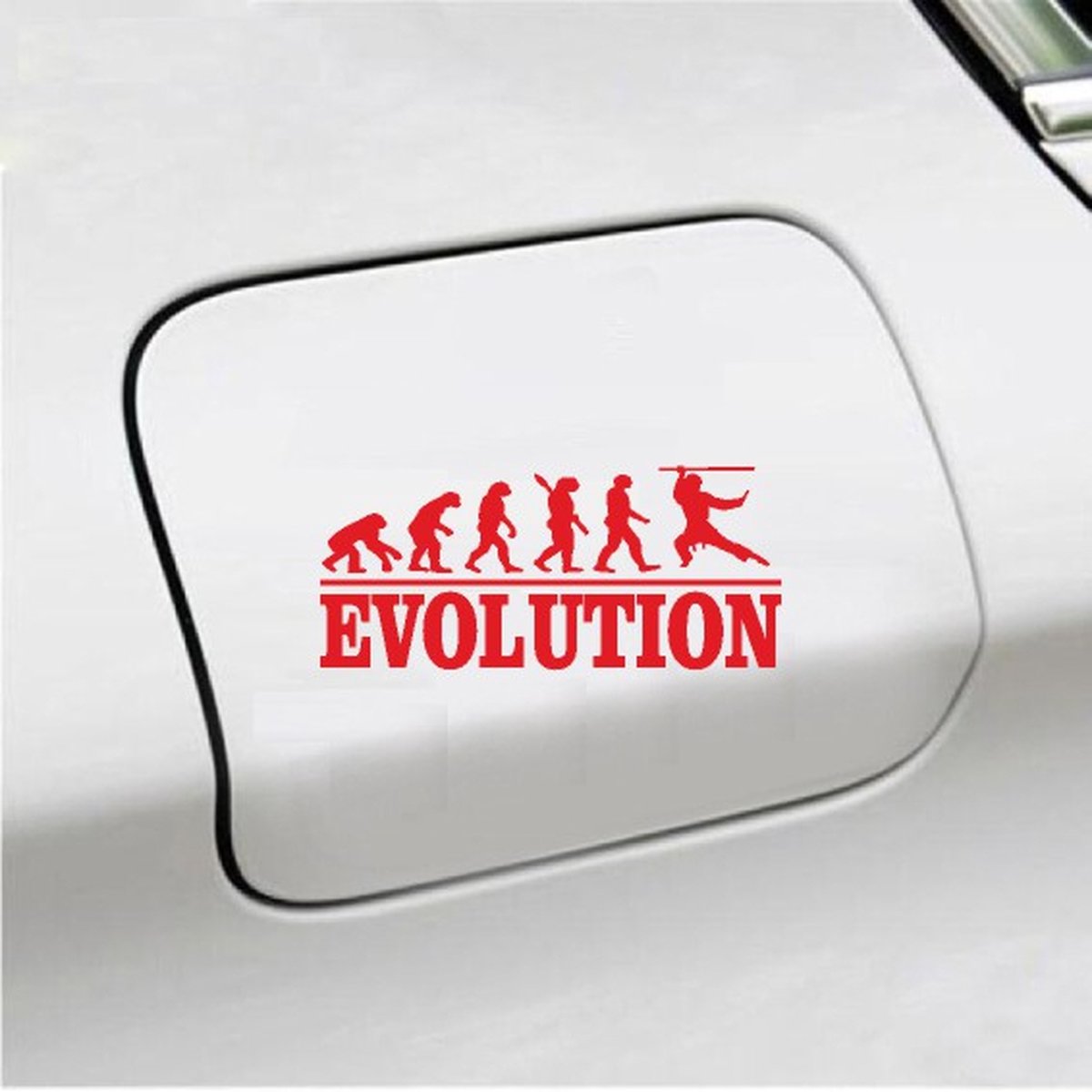 Bumpersticker - Evolution Ninja - 20x9.3 - Rood