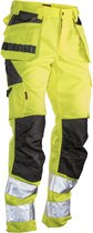 Jobman 2377 Hi-Vis Trousers HP 65237762 - Geel/Zwart - C56