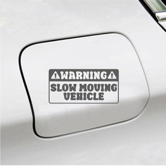 Autocollant pour pare-chocs - Attention véhicule lent - 20x10 - Anthracite