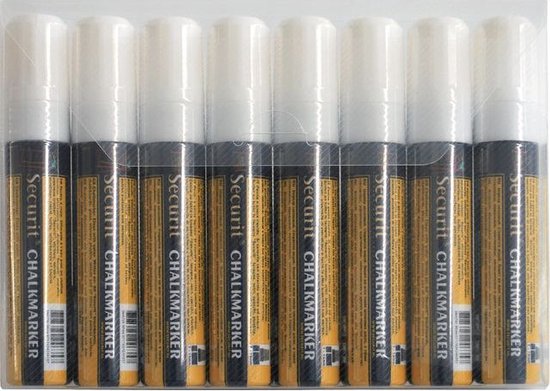 SECURIT Krijtstiften met kalligrafiepunt 2-6 mm wit 2 stuks kopen