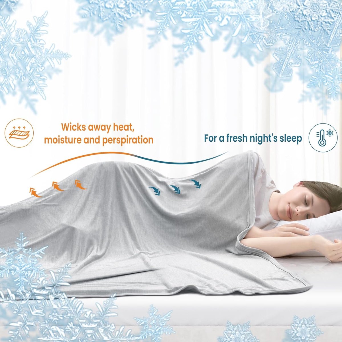 Solacis Koeldeken Voor Mensen - Koeldeken - Cooling Blanket - Koeldeken Slapen - Verkoelend Dekbed