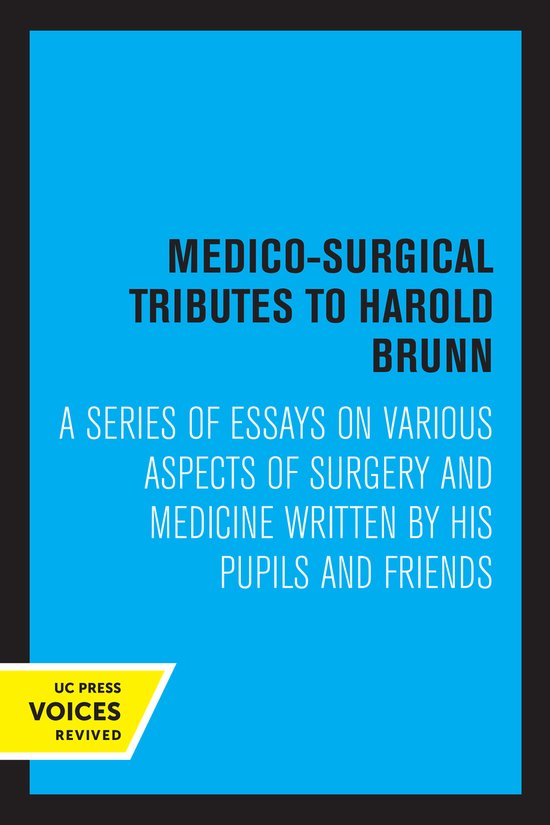 Medico-Surgical Tributes to Harold Brunn - cover