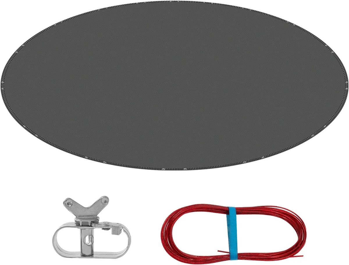 Néos® Zwembad Afdekzeil - Waterproof/Solar - PE - Donkergrijs - Diameter 360cm