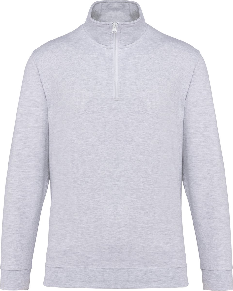 Kariban Sweater met ritskraag K478 - Ash Heather - S