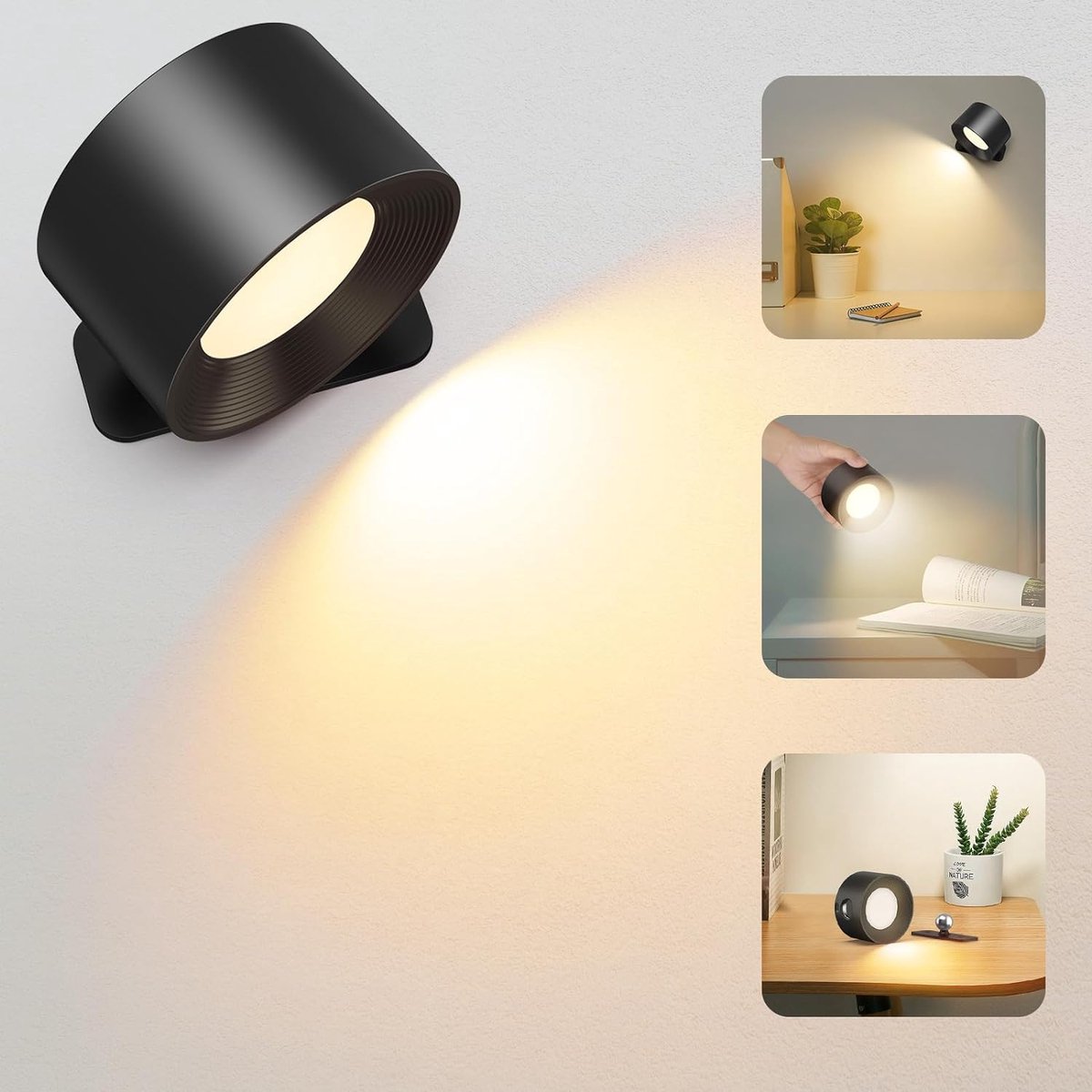 Solacis Wandlamp oplaadbaar - Wandlamp - Wandlamp oplaadbaar binnen - Wandlamp binnen - Must have voor in uw woning!