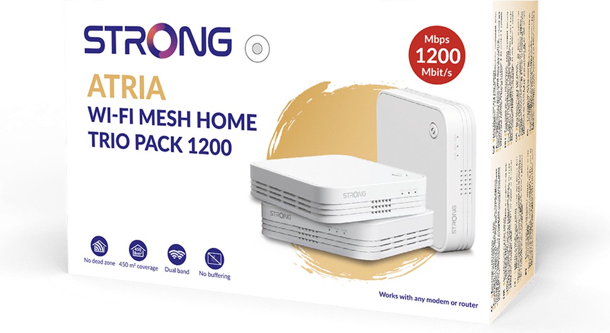 Strong Routers - Wi-Fi Mesh - Home Kit - 1200 Mbps - set van 3 – foto 3