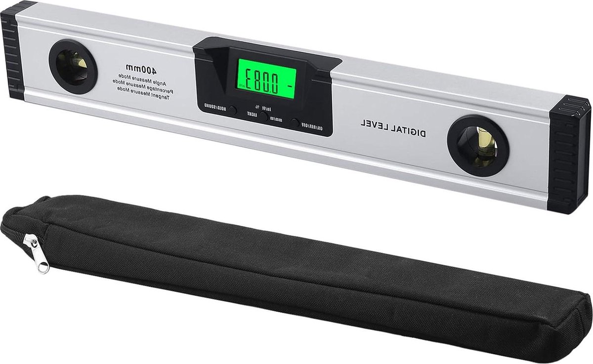 Digitale waterpas 400 mm-16 inch met audio-indicator en magnetische basis Groot helder LED-display