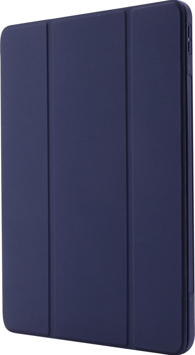 Mobigear Tablethoes geschikt voor Apple iPad Air 11 Inch (2024) Hoes | Mobigear Tri-Fold Gel Bookcase + Stylus Houder - Donkerblauw