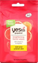 Yes To Grapefruit - Brightening Facial Wipes - VEGAN - Doffe en Oneffen huid - Gezichtsreiniging - 30 Wipes - Gezichtsreinigingsdoekjes