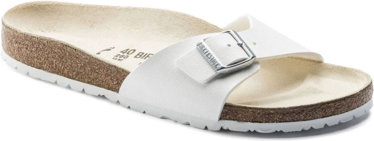 Birkenstock Madrid BF Weiá Narrow Dames Slippers Wit