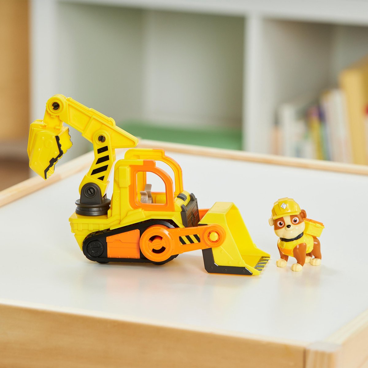 Rubble & Crew - Rubble’s Bulldozer met speelfiguur en beweegbare onderdelen - PAW Patrol speelgoed — afbeelding 5