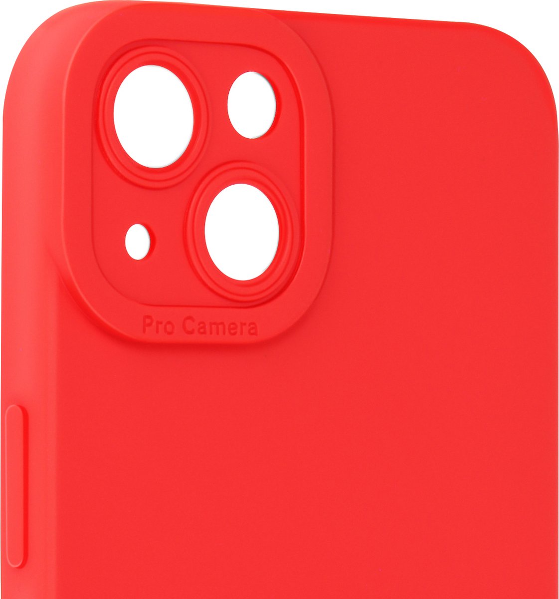 Avizar Hoes Geschikt voor iPhone 13 Mat Beschermde Camera, Rood