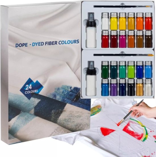 Peinture pour tissu - 24 pièces. 180 ml de Maaleo