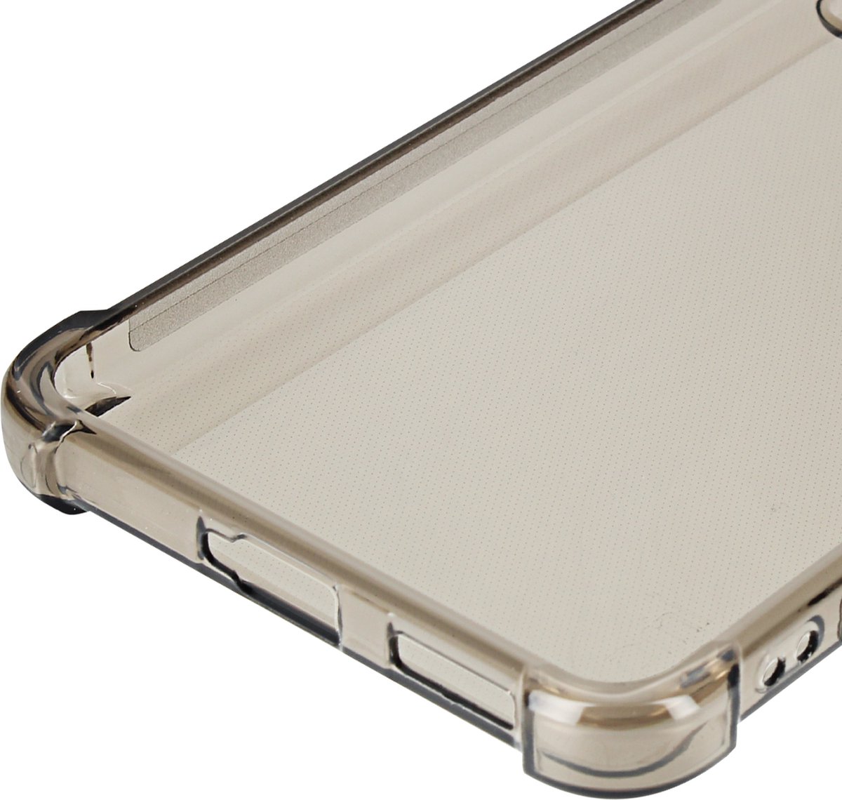 iMak, Hoes Geschikt voor Xiaomi Poco X6 Pro Siliconen munten bumper doorzichtig, Transparant zwart