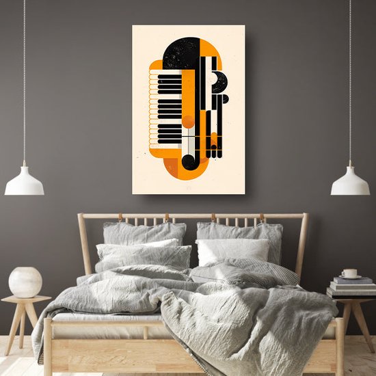 Décoration murale accordéon - Posters instruments de musique - Décoration murale Personnel de musique - Décoration murale industrielle - Posters salon - Poster Décoration murale chambre 40x60 cm