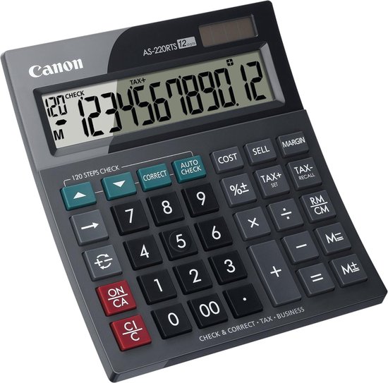 Canon P1DTSCII 2304C001AA Printing Desk Calculator, 12-Digit Silver Metallic