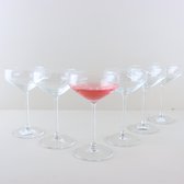 OTIX Champagnecoupe Glazen - 6 Stuks - Glas - Champagneglazen - Pornstar Martini - Glazen - Cocktailglazen