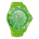 OOZOO Timepieces - Fluo groene horloge met fluo groene rubber band - C4656