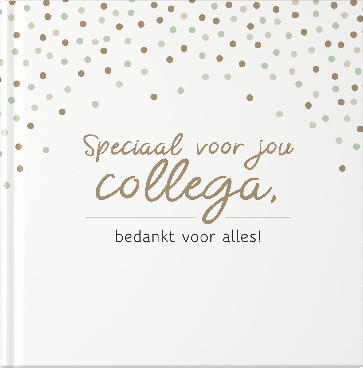 Fyllbooks - Afscheidsboek Collega - Invulboek - Afscheid Collega - Afscheidscadeau - Confetti - Geschikt voor: 62 Personen