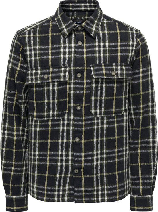 Only & Sons Onsscott Camicia In Flanella A Quadri Uomo – Colletto New Kent, Tasche Sul Petto, 100% Cotone, Vestibilità Comoda, Maniche Lunghe Con Bottoni