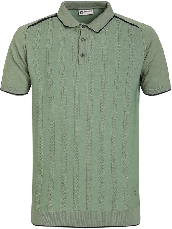 Gabbiano Poloshirt Polo Knitted Jacquard 234926 722 Light Army Mannen Maat - S