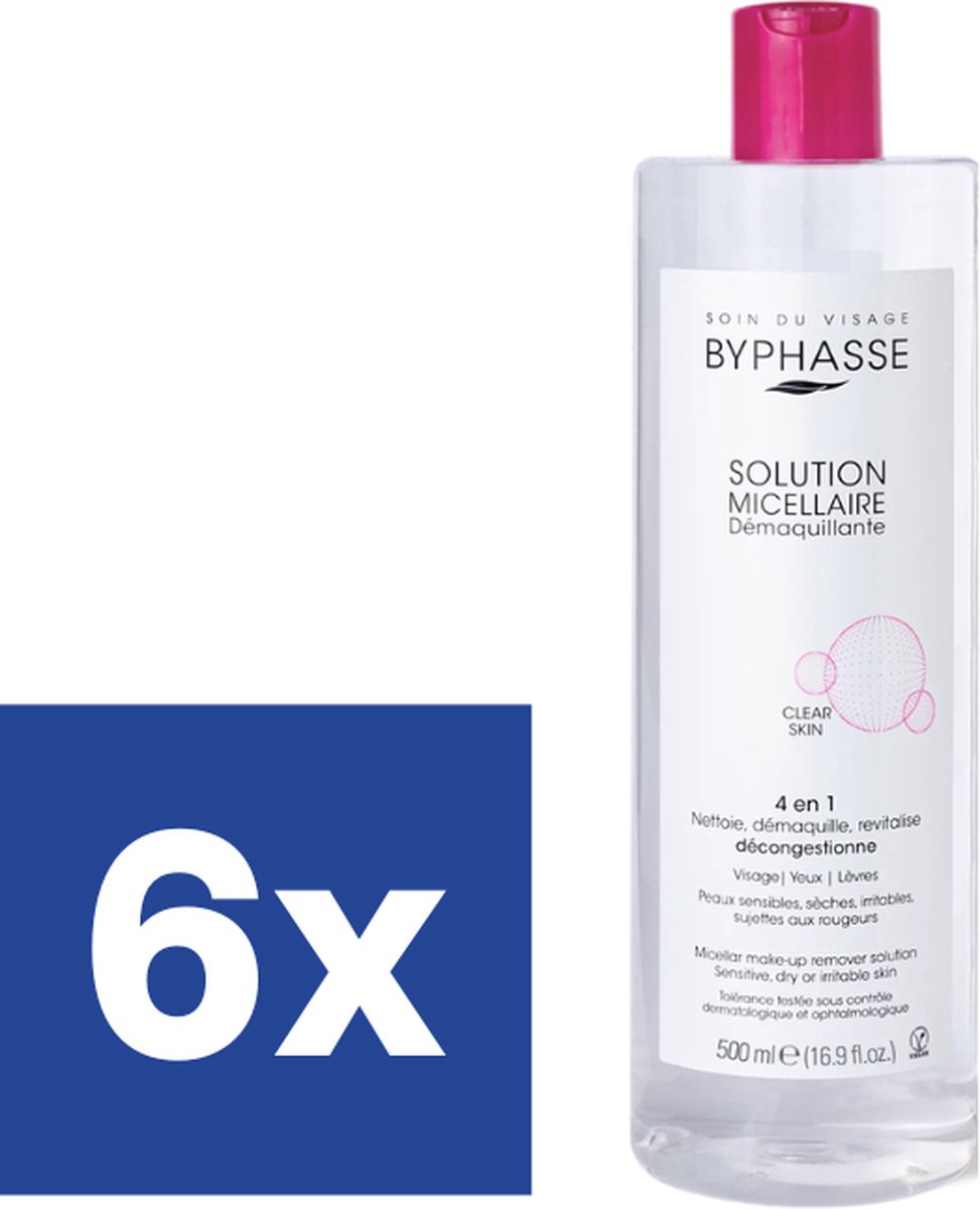 Byphasse Make-Up Remover Gevoelige huid 6 x 500 ml